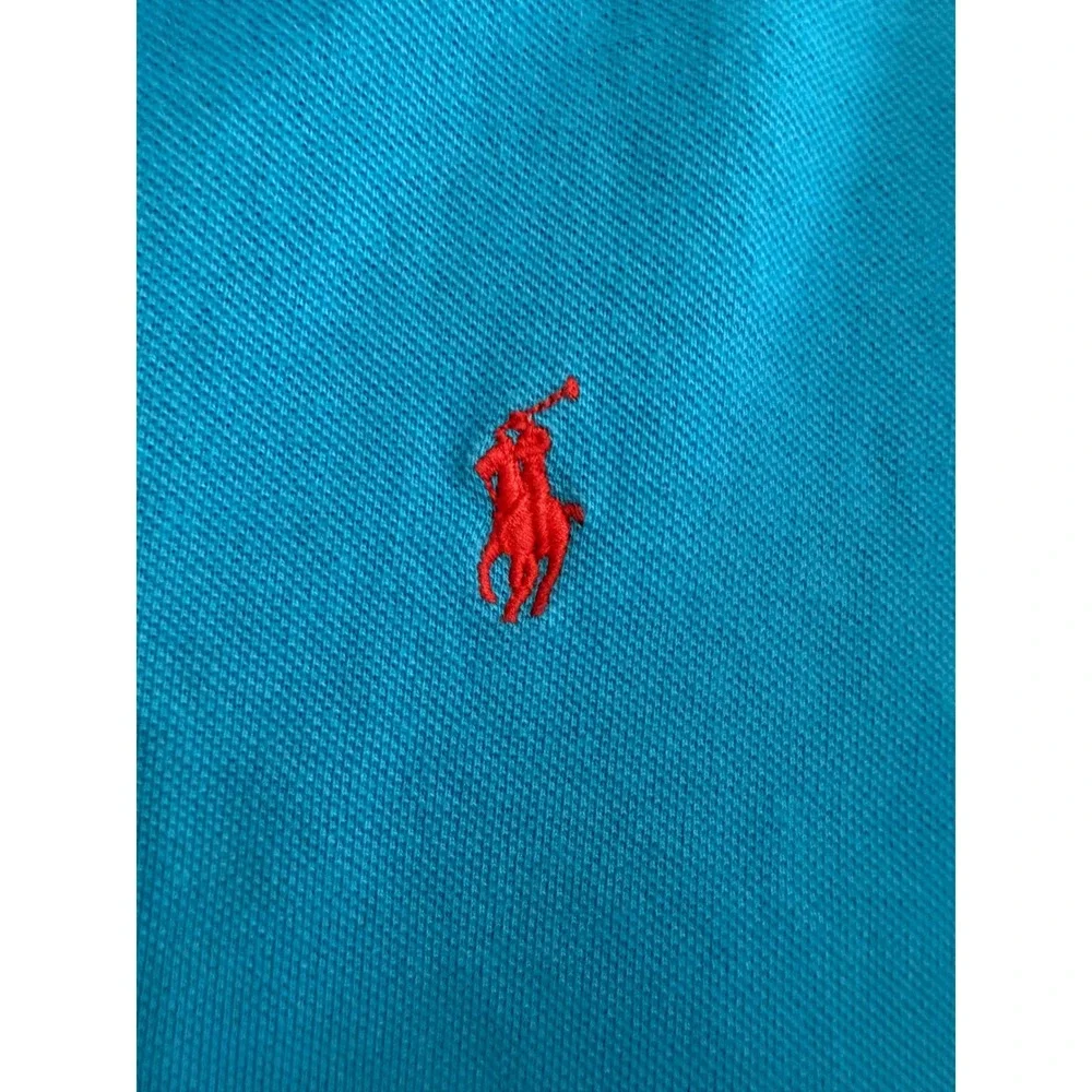 Polo Ralph Lauren Men XXL Custom Fit Bright Blue Short Sleeve Cotton Polo Shirt